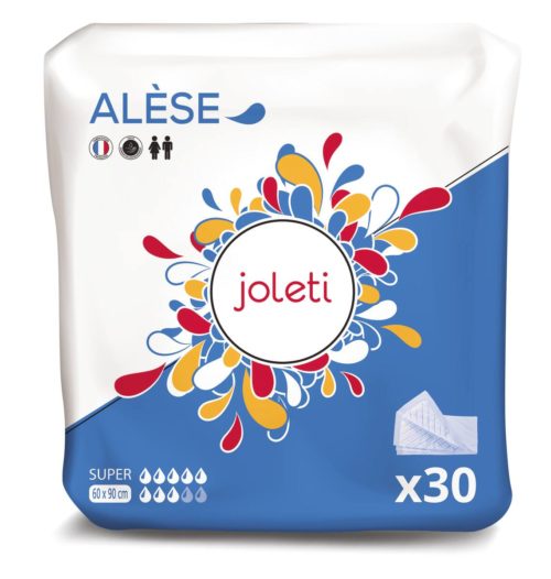 Alèse JOLETI en tissu imperméable, offrant une protection complète contre les fuites et les taches. Idéale pour les lits de toutes tailles, elle assure confort et hygiène.