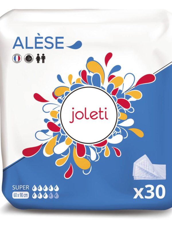 Alèse JOLETI en tissu imperméable, offrant une protection complète contre les fuites et les taches. Idéale pour les lits de toutes tailles, elle assure confort et hygiène.