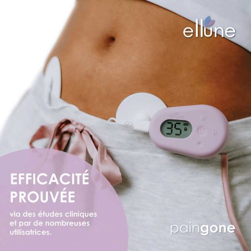 Paingone® Ellune soulage les douleurs menstruelles et endométriose par électrostimulation, sans surdosage. Facile à utiliser, il offre une autonomie prolongée et un contrôle précis.