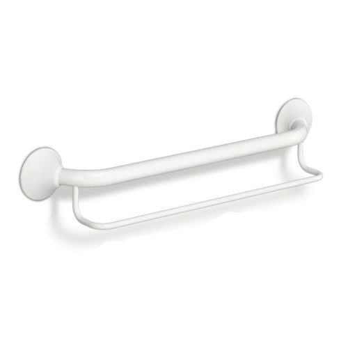 Porte-serviette mural avec barre d’appui intégrée pour salle de bain